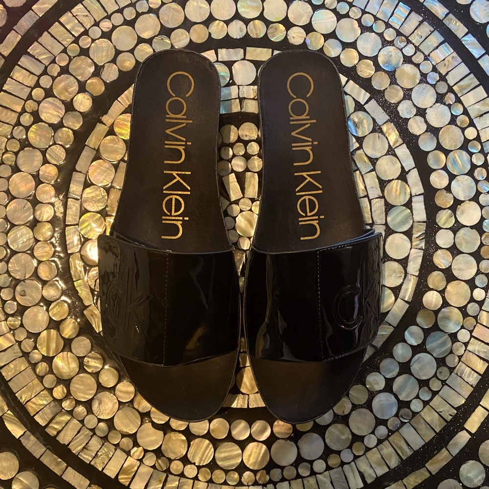 Calvin Klein Shoes Black Slides